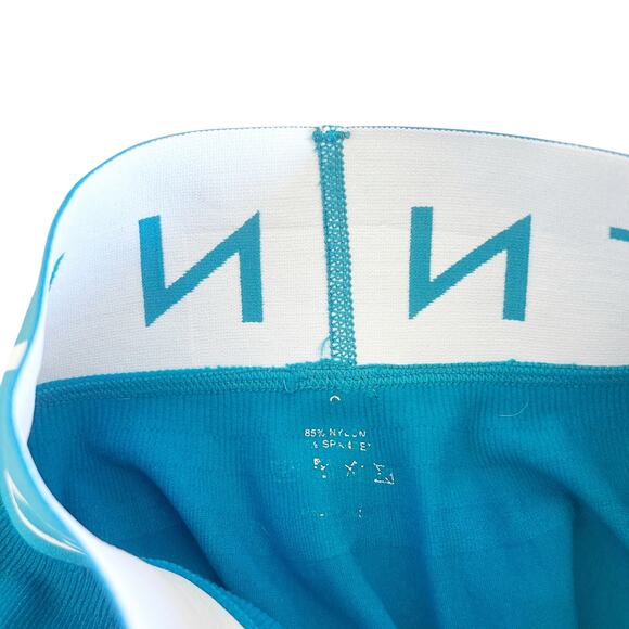 NVGTN Teal Seamless Leggings Spell Out Band Sz S - Picture 2 of 3